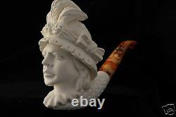 Victorian Lady Hand Carved Block Meerschaum Pipe in a fit CASE 5171 Best Seller