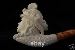 Victorian Lady Hand Carved Block Meerschaum Pipe in a fit CASE 5171 Best Seller