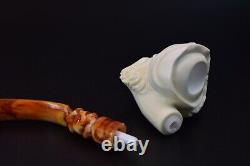 Viking Pirate Pipe New Block Meerschaum Handmade W Case#95