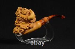 Viking block Meerschaum Pipe Mottled color smoking tobacco pfeife with case
