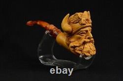 Viking block Meerschaum Pipe Mottled color smoking tobacco pfeife with case