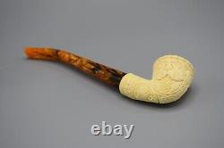 Vineyard Rhodesian Pipe new-block Meerschaum Handmade Case#38 Churchwarden Stem