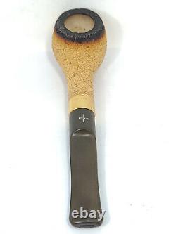 Vintage BARLING'S EB WB Gold BAND BLOCK MEERSCHAUM Pipe UNSMOKED