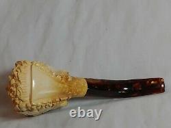 Vintage CAO Handcrafted Block Meerschaum Tobacco Pipe
