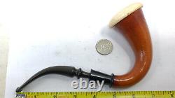 Vintage Calabash Gourd Pipe Block Meerschaum Bowl MINT, READY TO SMOKE