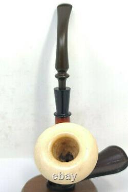 Vintage Calabash Gourd Pipe Block Meerschaum Bowl MINT, READY TO SMOKE