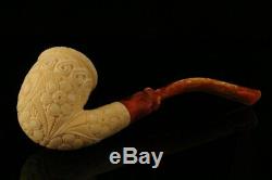 Vintage Calabash Hand Carved Block Meerschaum Pipe in a CASE 9910