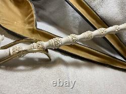 Vintage Genuine Block Meerschaum Handcarved 21 Pipe New With Case & Brass Holder