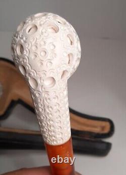 Vintage Meerschaum Block Tobacco Pipe Made In Eskisehir Turkey New Unsmoked
