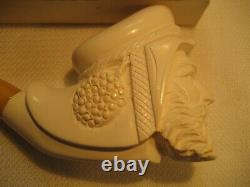 Vintage New In Box Unsmoked Meerschaum Unknown Sultan Block Pipe Hayim Pinhas