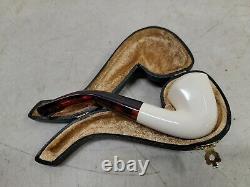 Vintage SMS Handcrafted Block Tobacco Pipe Turkey