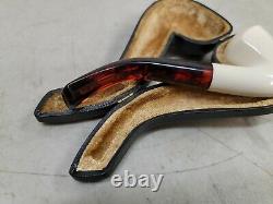 Vintage SMS Handcrafted Block Tobacco Pipe Turkey