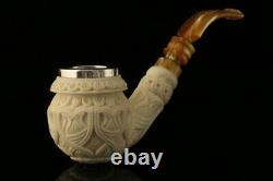 Vintage Style Block Meerschaum Pipe with custom case 11278