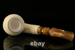 Vintage Style Block Meerschaum Pipe with custom case 11278