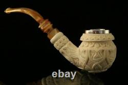 Vintage Style Block Meerschaum Pipe with custom case 11278