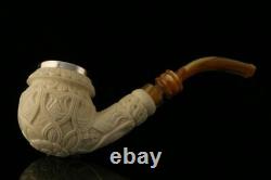 Vintage Style Block Meerschaum Pipe with custom case 11278