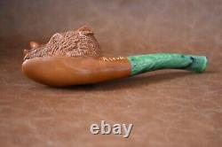 Wild Boar Figure pipe Handmade Block Meerschaum-NEW Custom Made CASE#419