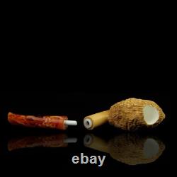 Wild Duck / Bird Figure pipe Handmade Block Meerschaum-NEW Custom Made CASE#122