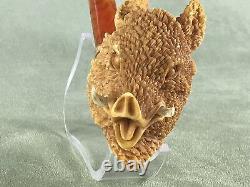 Wild boar PIPE BY KARAHAN -BLOCK MEERSCHAUM-NEW-HAND CARVED-FROM TURKEY#501