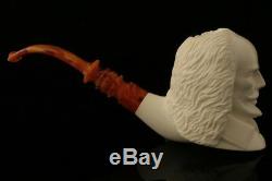 William Shakespeare Hand Carved Block Meerschaum Pipe in a fitted CASE 8587