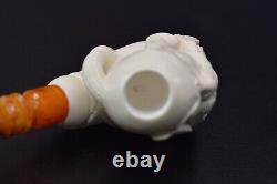 Wise Chinese Man By Baglan Pipe Block Meerschaum-NEW Hand an W CASE#1100