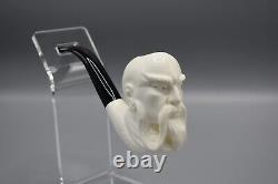 Wise Chinese Man By Baglan Pipe Block Meerschaum-NEW Hand an W CASE#527