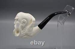 Wise Chinese Man By Baglan Pipe Block Meerschaum-NEW Hand an W CASE#527