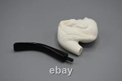 Wise Chinese Man By Baglan Pipe Block Meerschaum-NEW Hand an W CASE#527