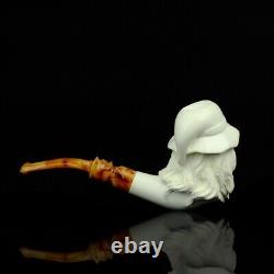 Witch Figure Pipe By Erdogan EGE Block Meerschaum NEW Handmade With Case#1137