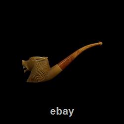Wolf Block Meerschaum Pipe handmade smoking gift for pfeife with case MD-219