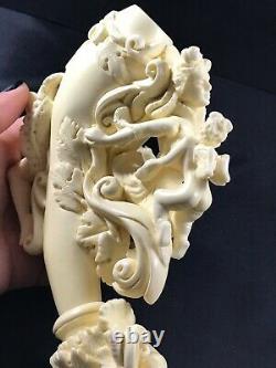 Women in the heaven special composition pipe, hand carved pipe, block meerschaum