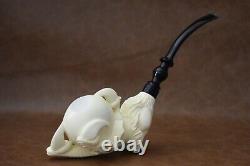 X Large Size Eagle Claw Pipe By KENAN Handmade New Block Meerschaum W Case#1488