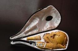 XL Claw Pipe W USMC Emblem And Anchor By ALI Block Meerschaum New W Case-tamper