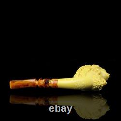 XL ERDOGAN EGE Indian Chief Pipe Block Meerschaum-handmade NEW W CASE#54