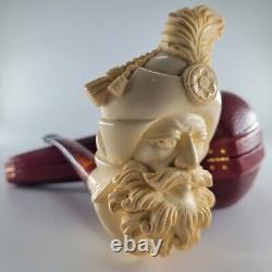 XL Fancy Sultan Meerschaum Pipe hancarved block meerschaum by CPW #1973