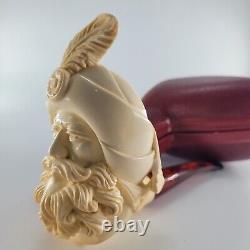 XL Fancy Sultan Meerschaum Pipe hancarved block meerschaum by CPW #1973