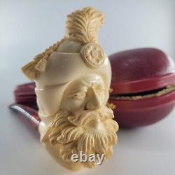 XL Fancy Sultan Meerschaum Pipe hancarved block meerschaum by CPW #1973