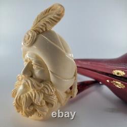 XL Fancy Sultan Meerschaum Pipe hancarved block meerschaum by CPW #1973