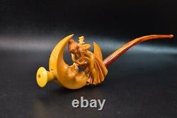 XL Moon&nude Lady Pipe S Yanik By New Block Meerschaum Handmade W Case#1286