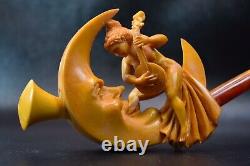 XL Moon&nude Lady Pipe S Yanik By New Block Meerschaum Handmade W Case#1286