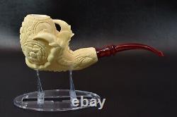 XL Ornate Claw Pipe BY H EGE Block Meerschaum-handmade NEW W CASE#1233
