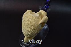 XL Ornate Claw Pipe BY H EGE Block Meerschaum-handmade NEW W CASE#1303