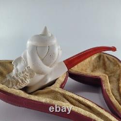 XL Portrait Meerschaum Pipe hancarved block meerschaum by CPW Pipes #6573