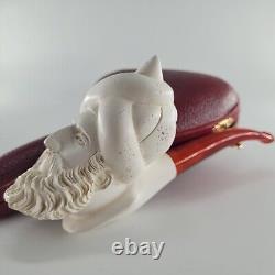 XL Portrait Meerschaum Pipe hancarved block meerschaum by CPW Pipes #6573