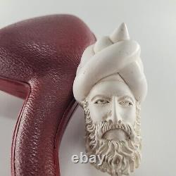 XL Portrait Meerschaum Pipe hancarved block meerschaum by CPW Pipes #6573