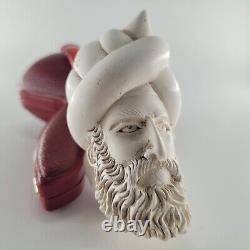 XL Portrait Meerschaum Pipe hancarved block meerschaum by CPW Pipes #6573