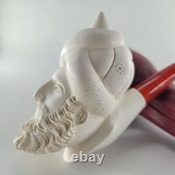 XL Portrait Meerschaum Pipe hancarved block meerschaum by CPW Pipes #6573