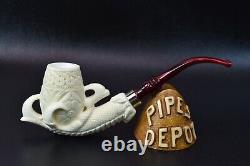 XL SIZE Claw Pipe By ALI-new-block Meerschaum Handmade W Case&Tamper#721