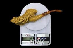 XL SIZE Dunhill Head PIPE-BLOCK MEERSCHAUM-NEW-HANDCARVED- W Case&stand #659