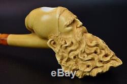 XL SIZE Dunhill Head PIPE-BLOCK MEERSCHAUM-NEW-HANDCARVED- W Case&stand #949